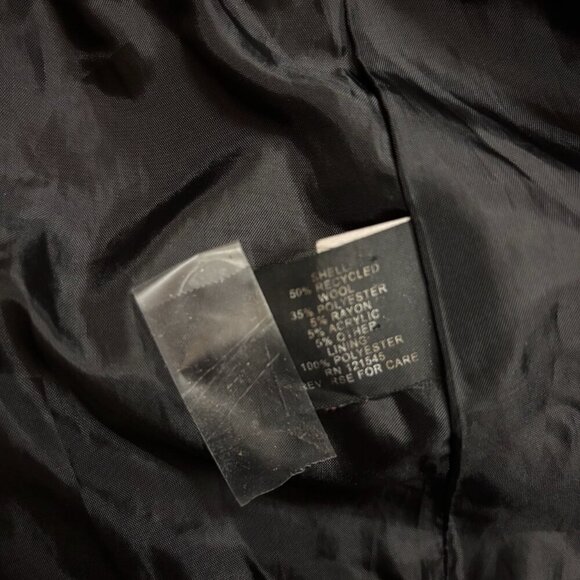 London Fog Towne Wool Blend Womens Coat XL Black Capsule Classic Minimalist - Picture 4 of 16